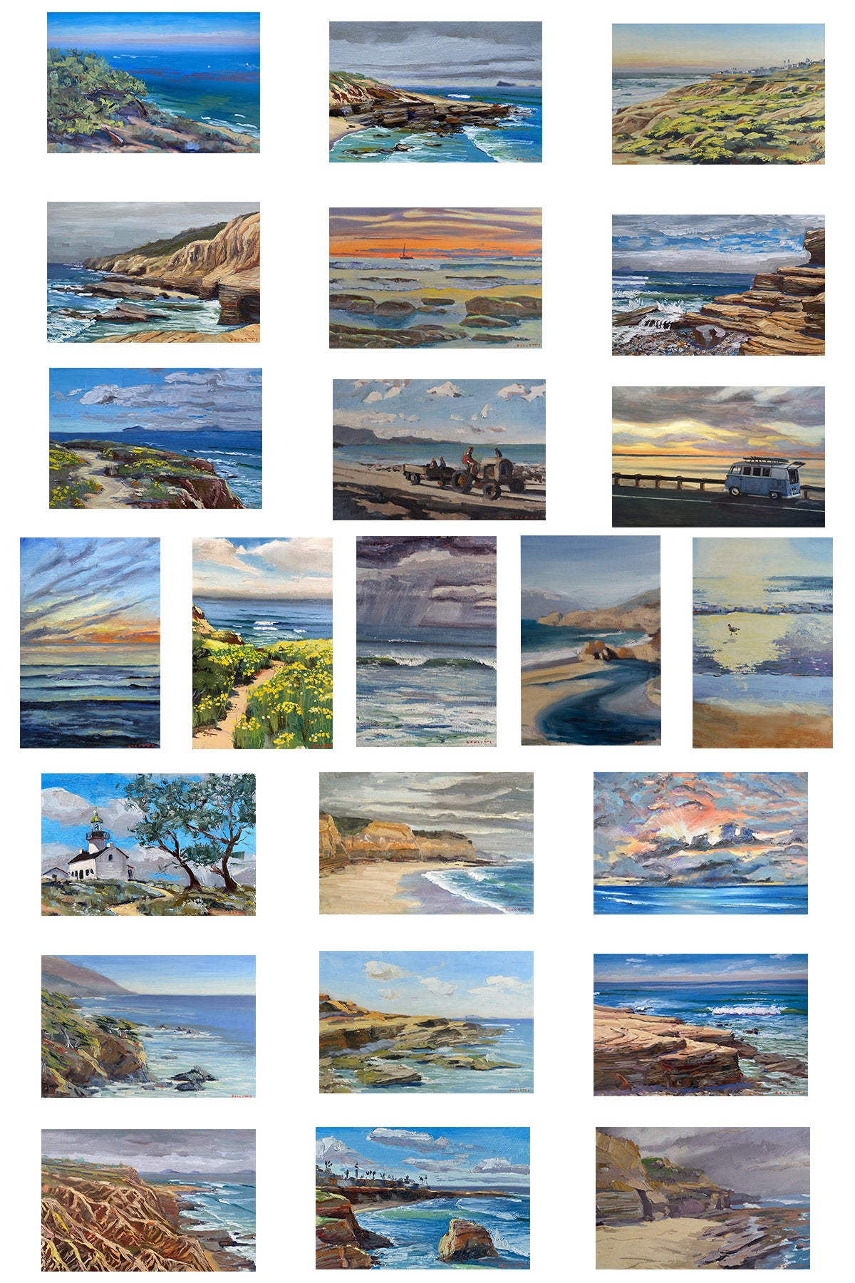 2023 Plein Air Paintings of the Ocean